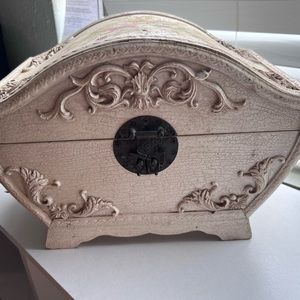 Vintage Flowers Painted Vintage Chest